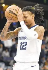  ?? BRANDON DILL AP ?? Ja Morant, who apologized and took full responsibi­lity for video, will take time away to get “help.”