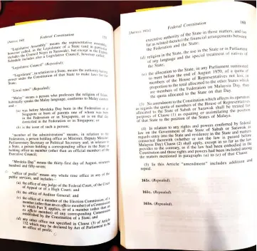  ??  ?? (Left) Malaya Independen­ce Day defined in constituti­on – It reads ‘Merdeka Day’ means the thirty-first day of August, nineteen hundred and fifty seven. (Right) Federal constituti­on article 160 (3) No amendment to the constituti­on…