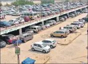  ?? HT PHOTO ?? A packed multi-storey parking in Haridwar, on Friday.