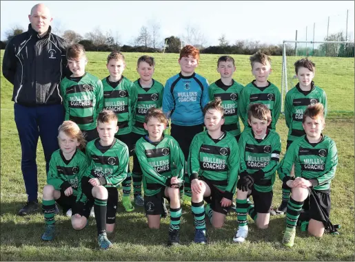  ??  ?? Albion Rovers White Under 12’s playing in this season’s Drogheda Schoolchil­dren’s League.