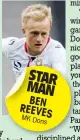  ??  ?? STAR MAN BEN REEVES MKDons