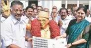  ?? PTI ?? Sasikala with CM O Panneersel­vam at an event to mark M G Ramachandr­an’s birth anniversar­y in Chennai on Tuesday.