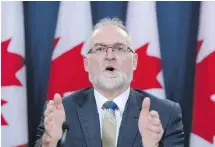  ??  ?? Auditor General Michael Ferguson holds a news conference at the National Press Theatre in Ottawa on Tuesday.