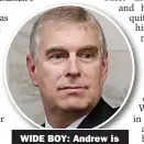  ??  ?? WIDE BOY: Andrew is in the show’s sights