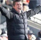  ??  ?? MISSED CHANCE Joey Barton sees Fleetwood held