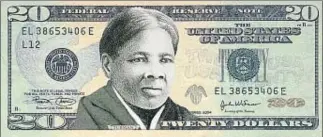  ?? HANDOUT / AFP ?? Diversitat. A dalt, el bitllet de 20 dòlars aprovat l’abril de l’any passat, amb la imatge de l’abolicioni­sta negra Harriet Tubman; a baix, la nova moneda amb el perfil de Lady Liberty amb una diadema d’estrelles i la cabellera de rastes recollida en...