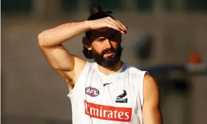  ?? Photograph: Daniel Pockett/Getty Images ?? Despite having five years left on his contract, Brodie Grundy has parted ways with Collingwoo­d, who have traded him to rival club Melbourne.