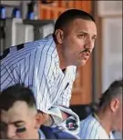  ?? Dustin Satloff / Getty Images ?? New York’s Nestor Cortes didn’t give up a hit Monday until Eli White singled with one out in the eighth inning. Cortes walked four batters and struck out 11 in the win.