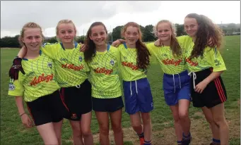  ??  ?? Kathleyn Farrell, Kelly Mernagh, Cairo Lucas, Ruby Keogh, Aine Donoghue and Sienna Dunne in Coolkenno.