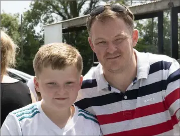  ??  ?? Tiarnan and David Furlong at the CBS Primary School sports and family day at Wexford Wanderers Rugby Club grounds.