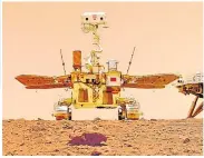  ??  ?? China’s Zhurong rover on Mars’ surface