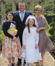  ??  ?? Ian and Susan Sugrue with daughters Ciara and Róisin on Róisin’s First Holy Communion
