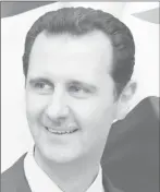  ??  ?? Bashar al-Assad’