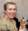  ?? Rozina Sabur ?? STAR: Frances McDormand raised the issue at the Oscars