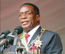  ??  ?? President Mnangagwa