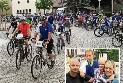  ??  ?? Für den guten Zweck strengten sich die kleinen und großen Pedalritte­r gern an. Foto: Juvita Weinrich