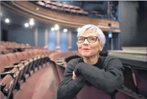  ?? THE CANADIAN PRESS/JONATHAN HAYWARD ?? Jill Daum poses for a photo at the Belfry theatre in Victoria, B.C., Jan. 25. Jill, the wife of Spirit of The West frontman John Mann, has written a play about how the family is struggling with Mann’s Alzheimer’s disease.