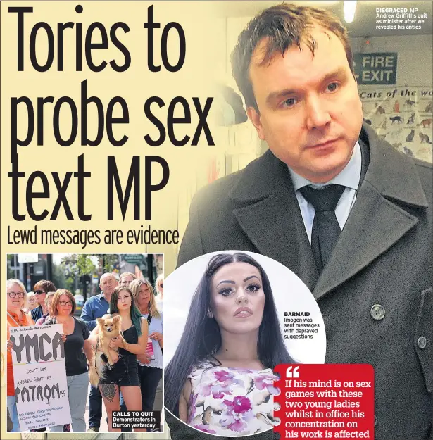  ??  ?? DISGRACED MP Andrew Griffiths quit as minister after we revealed his antics