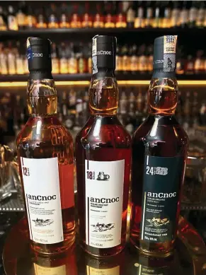  ??  ?? The anCnoc core range consists of a 12 Year Old, an 18 Year Old, and a 24 Year Old. — KAMARUL ARIFFIN/The Star