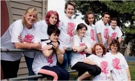  ??  ?? Joining “part one” of the Theatrecra­ft Youth Unlimited program in Trafalgar during January are local residents (back, from left) director Sharryn Marshall, Alannah Hunt, Vanessa Hornby, Rachael Willig, Abel Ferguson, Lewis Neale, (middle, from left)...