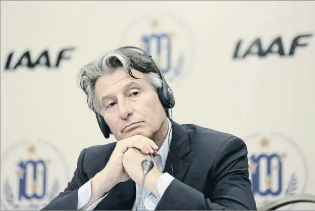  ?? DANIEL JAYO / GETTY ?? Sebastian Coe, presidente de la IAAF, la semana pasada en Buenos Aires