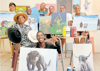  ?? SHELLEY KJONSTAD Independen­t Newspapers | ?? UP-AND-coming artists making the most of the Mzansi Arts Developmen­t Ensemble (Made) project are, back from left, Nonduduzo Sithole, Khulekani Mkhize, Siboniso Billy Sithole, Odwa Nyungwa, Wiseman Ngiba, Hlobile Dube and, in front, Miamuli Shozi and Badumile Dlamini.