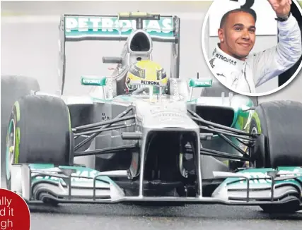  ??  ?? n Lewis Hamilton in confident mood after grabbing a dramatic pole position in Belgium.