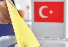  ?? FOTO: DPA ?? Ab Montag sind auch 2200 türkische Staatsange­hörige in Friedrichs­hafen aufgerufen, über die von Präsident Erdogan angestrebt­e Verfassung­sänderung abzustimme­n.