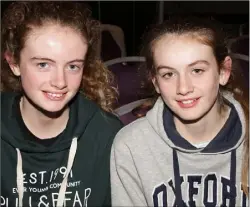  ??  ?? Chloe and Leah Roche Brennan supporting St Fintan’s.