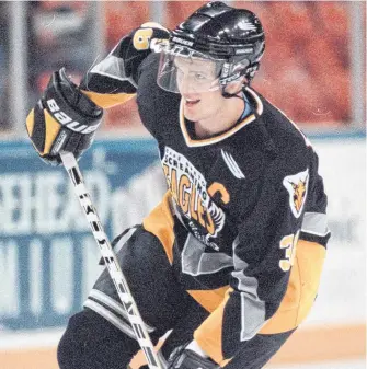  ?? CAPE BRETON POST • FILE ?? Defenceman Trevor Ettinger was the first-ever draft pick of the Cape Breton Screaming Eagles at the 1997 Quebec Major Junior Hockey League Entry Draft. Ettinger was taken with the No. 14 overall pick. He died in 2003.