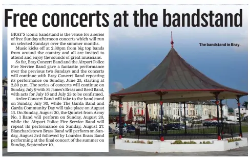  ??  ?? The bandstand in Bray.