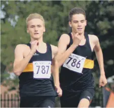  ??  ?? Clockwise from top, Luke Carroll and Thomas Bowden were first and second, Dominic Ellis finished fourth, Philippa Ellis had an amazing long jump and Laura Fenwick was the women’s winner of Grand Prix.