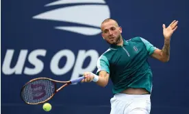  ?? Clive Brunskill/Getty Images ?? ▲ Dan Evans has dropped only one set at the US Open in his two matches so far. Photograph: