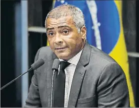  ?? FOTO: GETTY ?? Romario dejó el fútbol por la política y ahora es Senador de Rio de Janeiro en Brasil