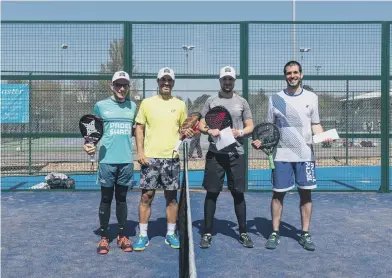  ?? ?? The men’s padel finalist at Chichester Racquets & Fitness Club. Picture by Adam Warner