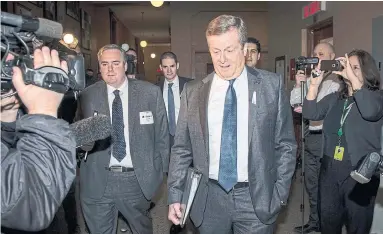  ?? ANDREW FRANCIS WALLACE TORONTO STAR FILE PHOTO ?? “We didn’t change the law ... Therefore property taxpayers should not bear this cost,” Mayor John Tory said.