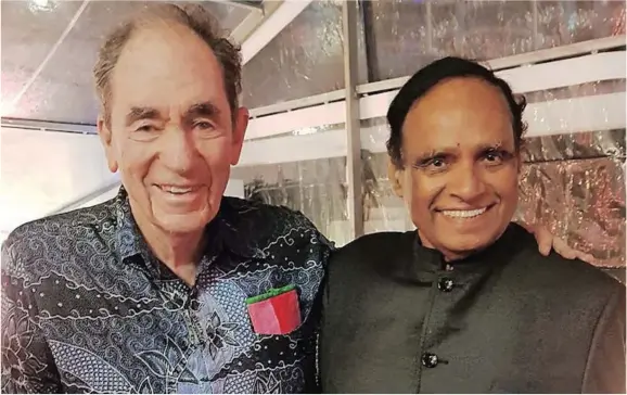  ?? | Picture supplied ?? RETIRED Constituti­onal Court Judge Albie Sachs poses with Ebrahim Ebrahim, right. Ebrahim died on Monday. His life was the living embodiment of the values that shaped the ANC, says the writer.