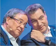  ?? FOTO: GUIDO KIRCHNER ?? Armin Laschet oder Markus Söder? Die CDU-Basis im Altkreis Ehingen hat ein deutliches Meinungsbi­ld.