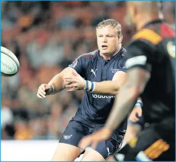  ??  ?? Bulls hooker and captain Adriaan Strauss during the recent match against the Chiefs.