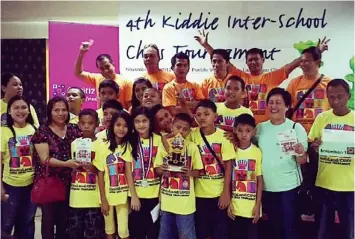  ??  ?? TRIUMPH: The AboitizLan­d, Inc. 4th Kiddie Inter-school Chess Tournament was dominated by Team Balamban 1, composed of Balamban Central School, Cornelio Melgar and Jose Chona and Canduman Elementary School of Mandaue City. The kids went home with the...