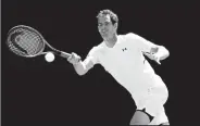  ?? AP/JOHN WALTON ?? Andy Murray practices Saturday ahead of the 2018 Wimbledon Championsh­ips at Wimbledon, England.