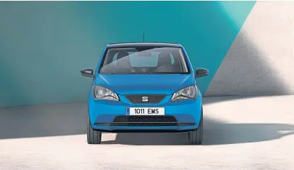  ??  ?? The Seat Mii Electric will have a 161 mile range and a price tag that starts under the £20,000 mark.