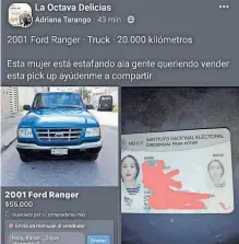  ?? FACEBOOK BRENDA CARRASCO ?? Se advierte a las personas no caer en el fraude