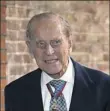  ?? Associated Press ?? Britain's Prince Philip, the Duke of Edinburgh arrives at Chapel Royal in St James’ Palace, London, on Thursday for an Order of Merit service.