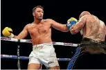  ?? PHOTO: REUTERS ?? Hughie Fury likes to fight off the ropes, counterpun­ching and escaping with his footwork.