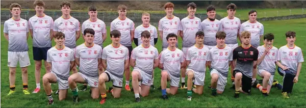  ??  ?? The Arklow CBS side who qualified for the Wicklow Schools ‘B’ football final after defeating Pres Bray in the semi-final.