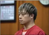  ?? KARL MONDON STAFF PHOTOGRAPH­ER ?? Ryoichi Fuseya, a 25-year-old Japanese national charged with murder in the death of his girlfriend, appears at his arraignmen­t in court in San Jose on Friday.