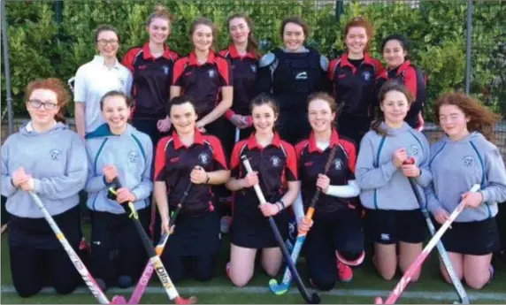  ??  ?? The senior hockey team from Dominican College Wicklow which enjoyed a fantastic win over Manor House School in Raheny.