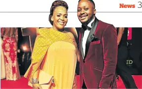  ?? / VELI NHLAPO ?? Tumi Morake and husband Mpho Osei-Tutu at the annual SA Film and Television Awards in Midrand, Johannesbu­rg.