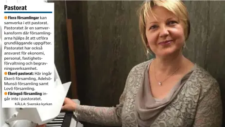  ?? FOTO: PRIVAT ?? ORGANIST. Ligita Sneibe är organist vid Färingsö församling och kommer själv att spela ett stycke under orgeldagar­na.